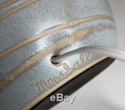 Vintage Blue Incised Marshall Studios Ceramic Table Lamp Jane Gordon Martz