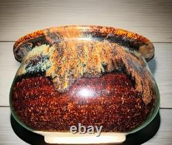 Vintage Boho Studio Pottery Stoneware Bowl 3x5.5