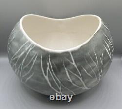 Vintage Brenda Andersen Design Studio Pottery Bowl Blue Gray Birch Trees Maine