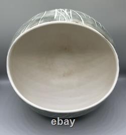 Vintage Brenda Andersen Design Studio Pottery Bowl Blue Gray Birch Trees Maine