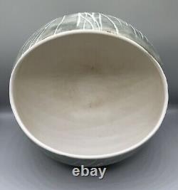 Vintage Brenda Andersen Design Studio Pottery Bowl Blue Gray Birch Trees Maine