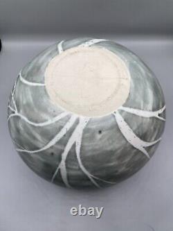 Vintage Brenda Andersen Design Studio Pottery Bowl Blue Gray Birch Trees Maine