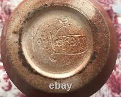 Vintage Brian Van Nostrand Signed Studio Art Pottery Vase 12H VGC