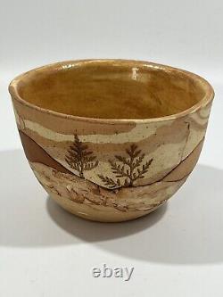 Vintage Brigitte Haag Studio Art Pottery Southwestern Bowl Handmade 3.5 Tall
