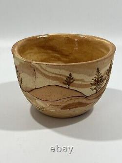Vintage Brigitte Haag Studio Art Pottery Southwestern Bowl Handmade 3.5 Tall