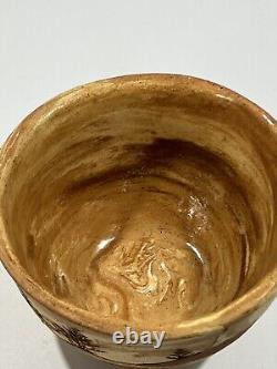 Vintage Brigitte Haag Studio Art Pottery Southwestern Bowl Handmade 3.5 Tall