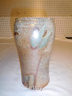 Vintage Brown/Green Glazed Studio Ceramic Art Pottery 8 inch Vase