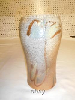 Vintage Brown/Green Glazed Studio Ceramic Art Pottery 8 inch Vase