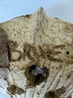 Vintage Bruce Anderson Brutalist Studio Pottery Owl Candle Holder Signed