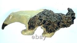 Vintage Brutalist Ceramic Sculpture Anteater Style Animal Form Studio Pottery Or