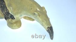 Vintage Brutalist Ceramic Sculpture Anteater Style Animal Form Studio Pottery Or