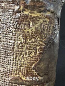 Vintage Brutalist Studio Pottery Vase Unique EUC