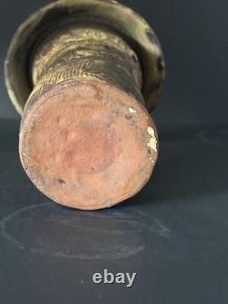 Vintage Brutalist Studio Pottery Vase Unique EUC