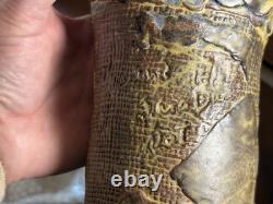Vintage Brutalist Studio Pottery Vase Unique EUC