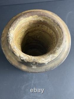 Vintage Brutalist Studio Pottery Vase Unique EUC