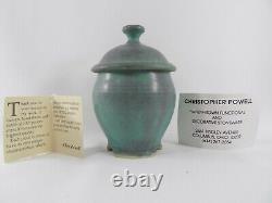 Vintage CHRIS POWELL Art Pottery Lidded Jar Signed Dated 1996