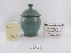 Vintage CHRIS POWELL Art Pottery Lidded Jar Signed Dated 1996