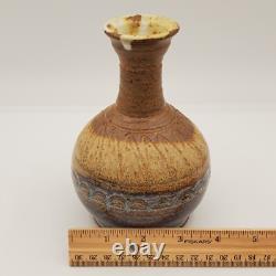Vintage CURTIS'81 Art Pottery Stoneware Vase Signed