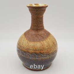 Vintage CURTIS'81 Art Pottery Stoneware Vase Signed