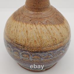 Vintage CURTIS'81 Art Pottery Stoneware Vase Signed
