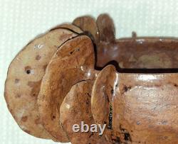 Vintage Carol Fugmann Studio Pottery Slab Clay Vase Bowl Abstract 12 Hand Craft