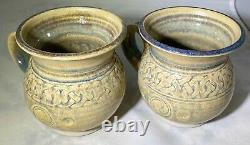 Vintage Celtic Clays Carlingford Studio Pottery Set Mugs and Bowls