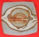 Vintage Ceramic Abstract Plate Signed Studio Pottery Beautiful Inlay Decoration