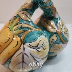 Vintage Ceramic Studio Art Two Finger Double Vase Made in Italy Numbered 2/16