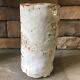 Vintage Ceramic Vase Textured Ikebana Brutalist Studio Pottery Creamy Heavy Rare