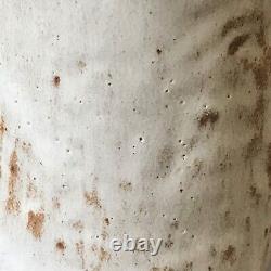 Vintage Ceramic Vase Textured Ikebana Brutalist Studio Pottery Creamy Heavy Rare