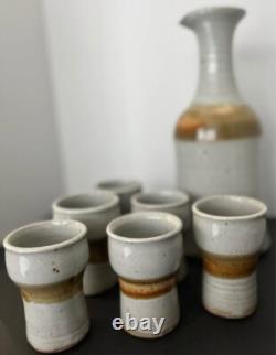 Vintage Charles Halling Studio Pottery Serving Set 7 Pieces. 1970s-1980s