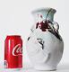 Vintage Chinese Crackle Pottery Art Studio Floral Vase