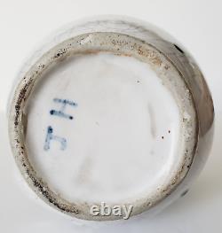 Vintage Chinese Crackle Pottery Art Studio Floral Vase