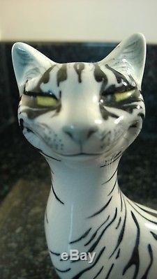 Vintage Christina Gray Cheshire Cat Pottery Figure Chester Studios Signed 1960's