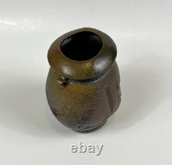 Vintage Chuck Solberg Studio Pottery Wood Fired Sgraffito Vase