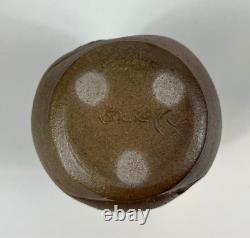 Vintage Chuck Solberg Studio Pottery Wood Fired Sgraffito Vase