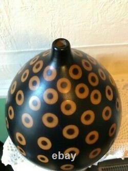 Vintage Chulucanas Peru Pottery Vase Genaro Paz C 20th Century Modernist