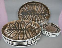 Vintage Cinque Ports Studio Pottery The Monastery Rye DINNER SERVICE SET. Plates