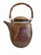 Vintage Cliff Glover Studio Pottery Teapot Signed Stoneware Bamboo Handle Art