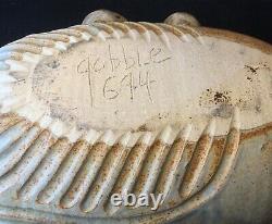 Vintage Clyde Gobble North Carolina Art Studio Pottery Large Chicken Roaster