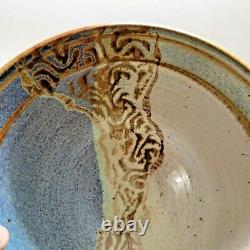 Vintage Colombe Studio 1984 Handcrafted Pottery Art Bowl Unique Glaze and Signed