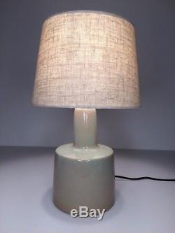 Vintage Complete Martz Marshall Studios Red Green Fleck Ceramic Table Lamp