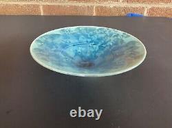 Vintage Crystalline Studio Pottery Bowl Dish Signed