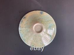 Vintage Crystalline Studio Pottery Bowl Dish Signed