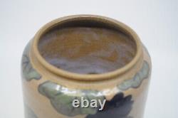 Vintage DLA Don & Linda Asakawa Scenic Bird Vase Studio Pottery Vase 1981 8 1/2