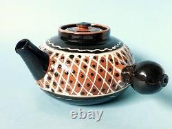 Vintage Danish MID Century Hak Studio Pottery Herman A. Kahler Marked Teapot