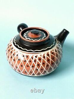 Vintage Danish MID Century Hak Studio Pottery Herman A. Kahler Marked Teapot