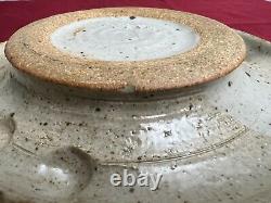 Vintage Danish Modern Mid Century Artist Signed Studio Pottery Stoneware Dish