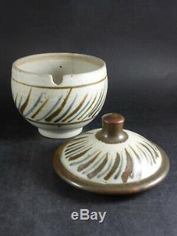 Vintage David Leach Studio Pottery Lidded Pot Signed DL Son of Bernard Leach
