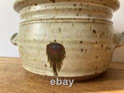 Vintage Davis 1979 studio pottery casserole mid century modern lidded bowl art